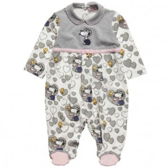 MonnaLisa Other - Monnalisa Little Girl’s Snoopy Footie Bodysuit